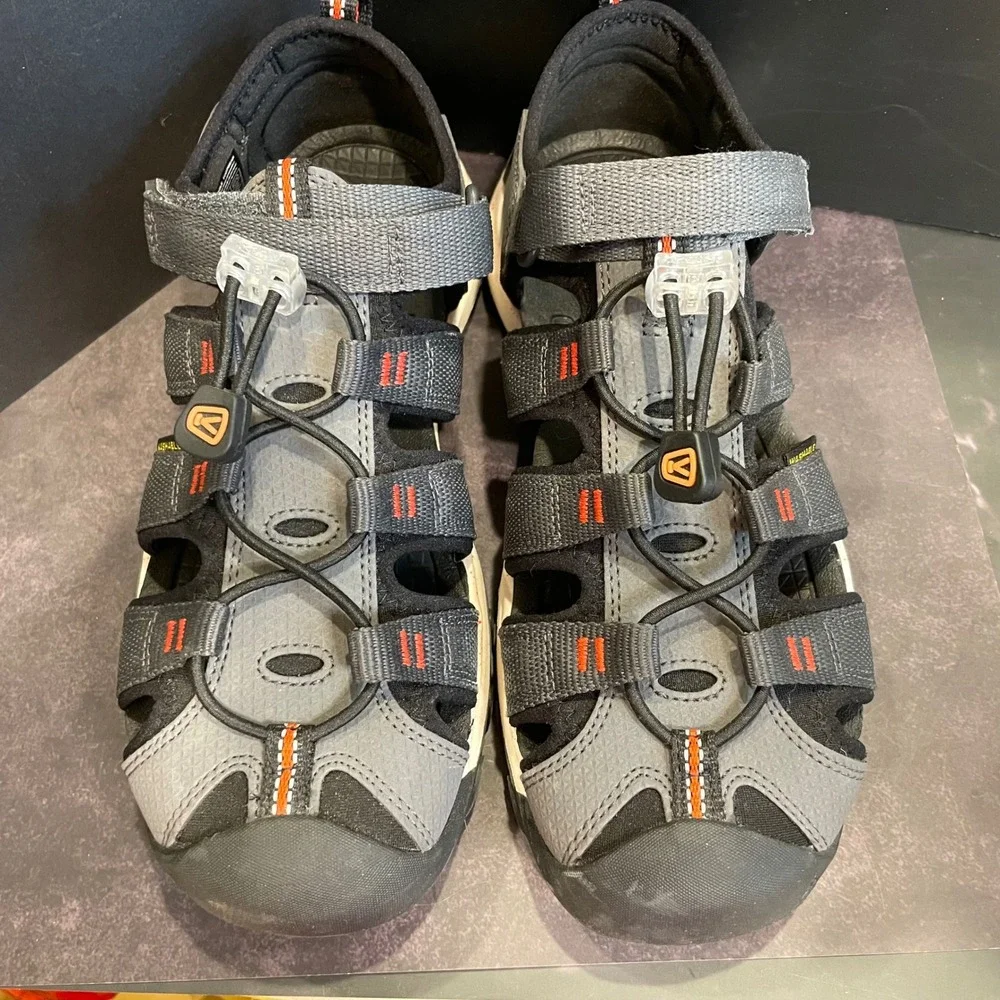 KEEN Newport H2 Grey Orange Waterproof Hiking Sandals Kids 5 1022247 Women's 7